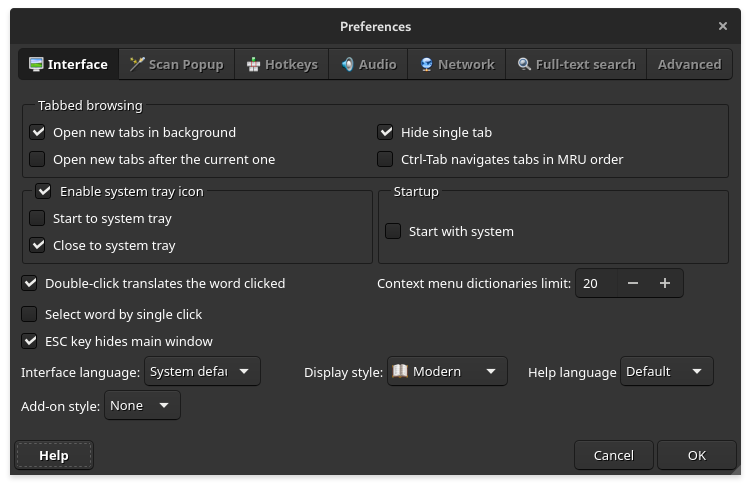 Interface after fix (Goldendict)